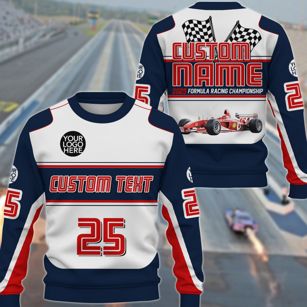 Personalized Racing Shirt - Custom Photo Racing Car Shirt A2110
