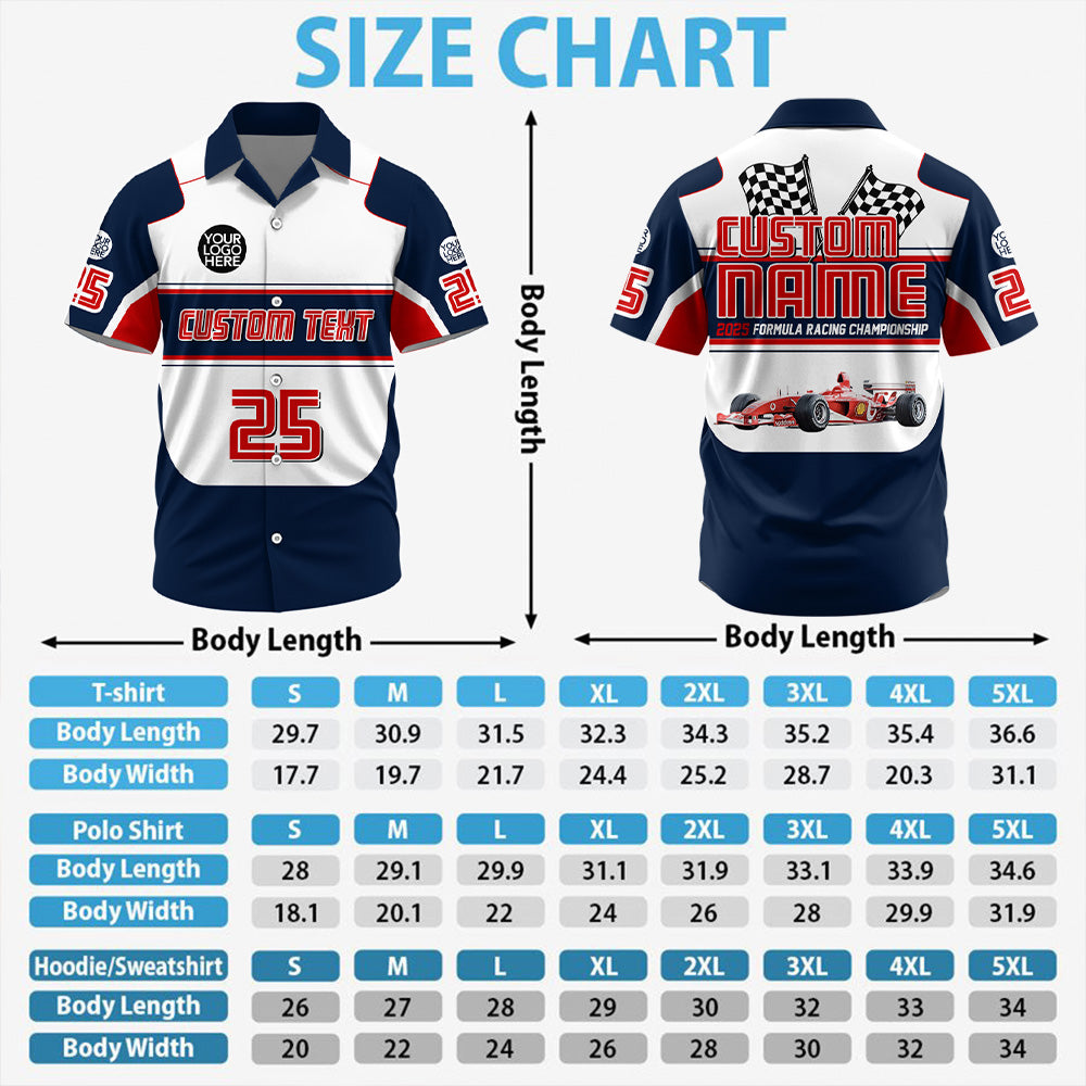 Personalized Racing Shirt - Custom Photo Racing Car Shirt A2110