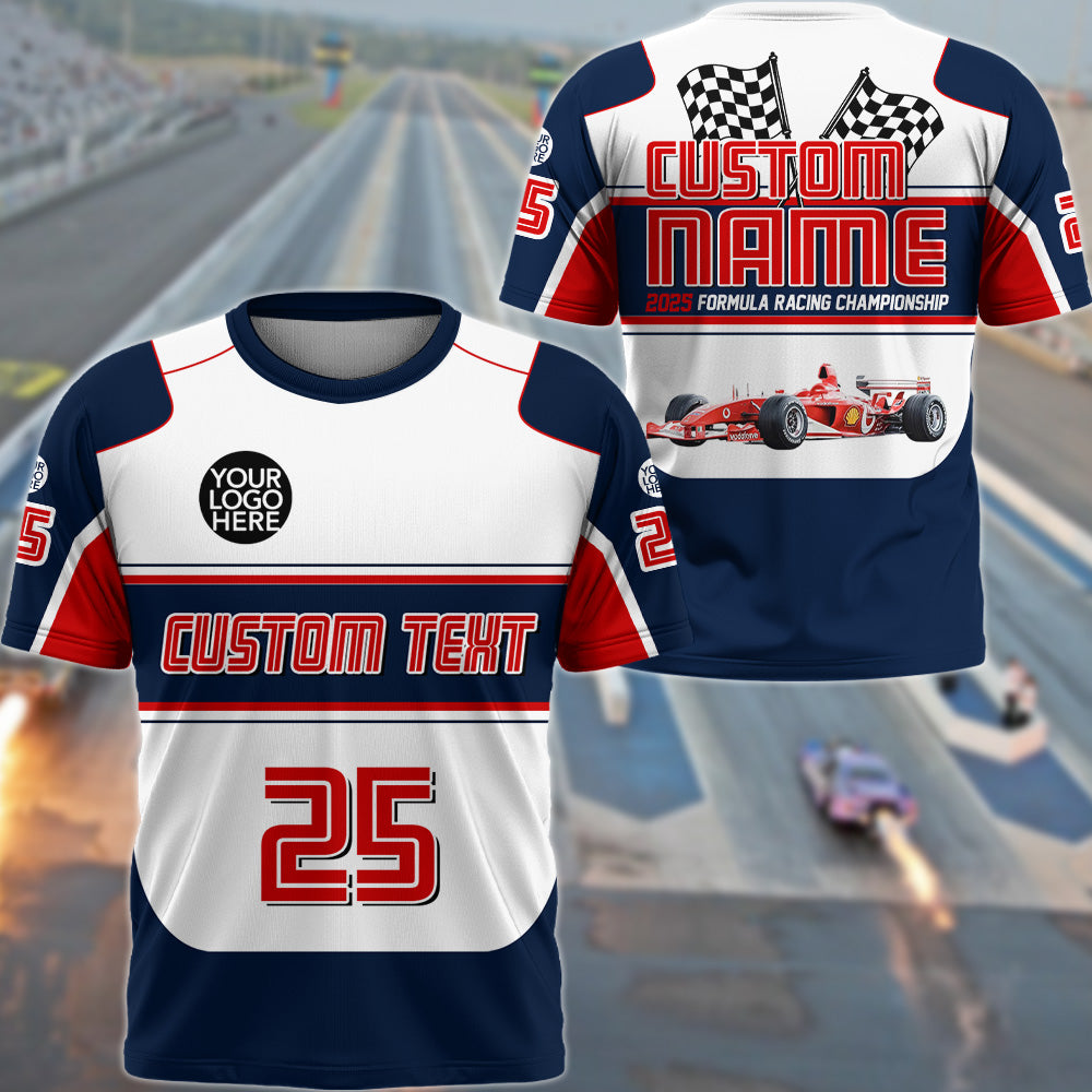 Personalized Racing Shirt - Custom Photo Racing Car Shirt A2110