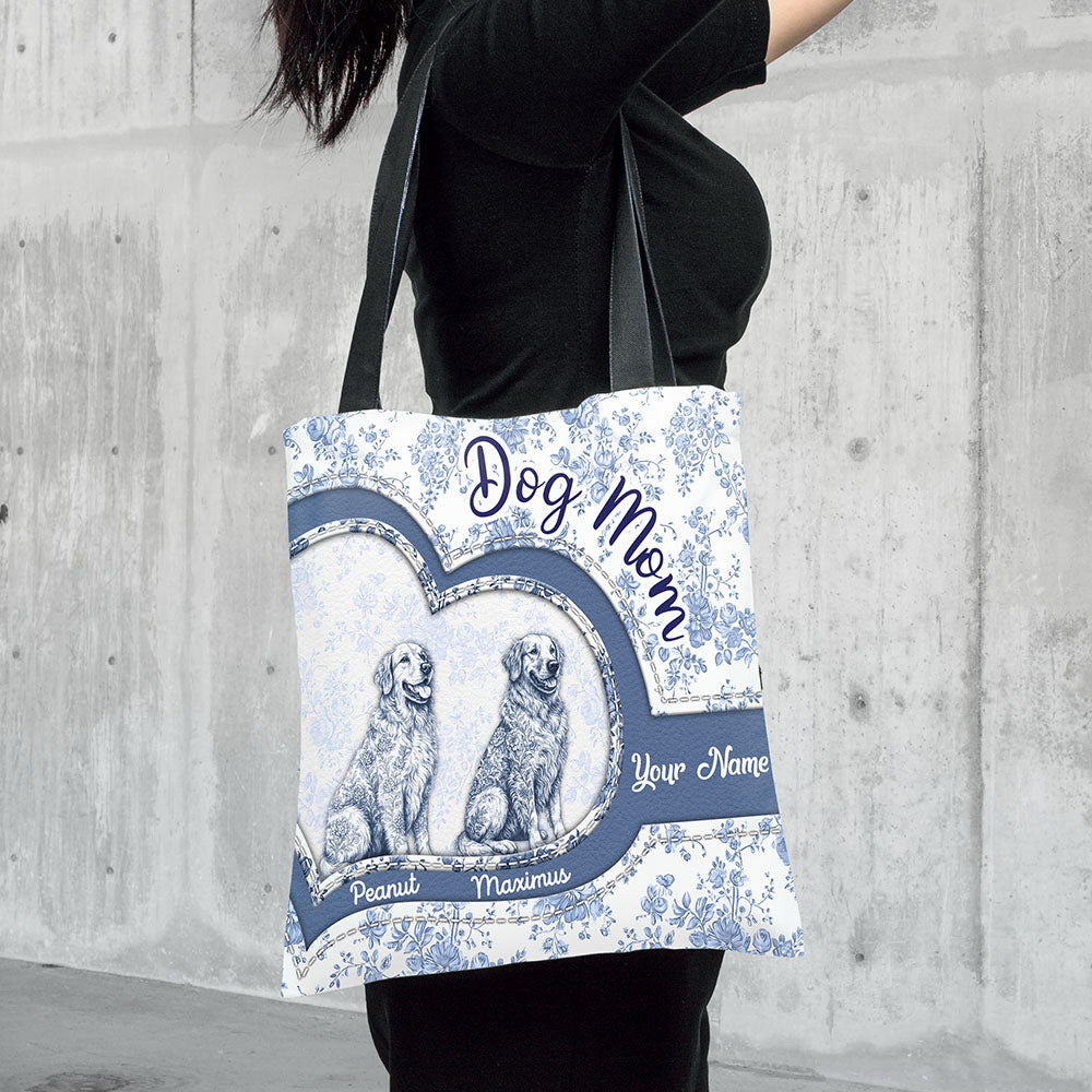 Dog Mom Custom Tote Bag - Personalized Tote Bag For Dog Lovers NA04 NV01