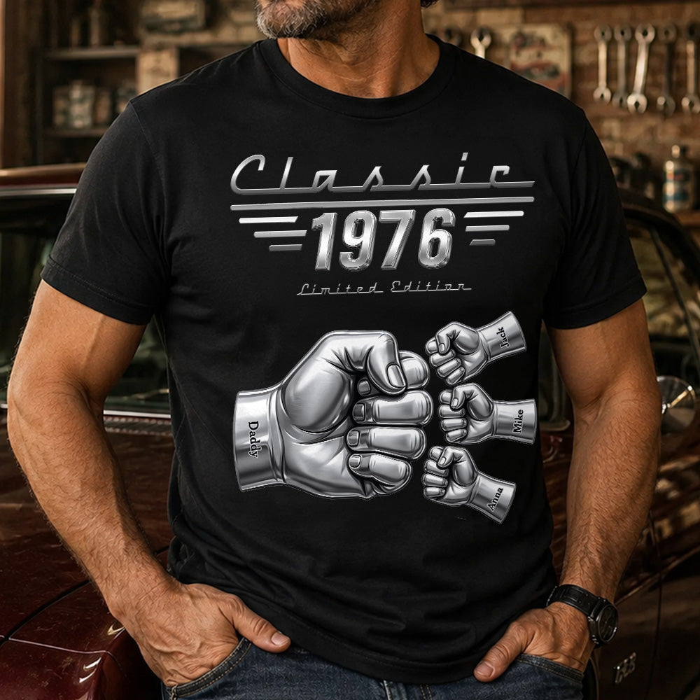 Classic Car Style Dad Shirt - Personalized Gifts For Dad Pt99