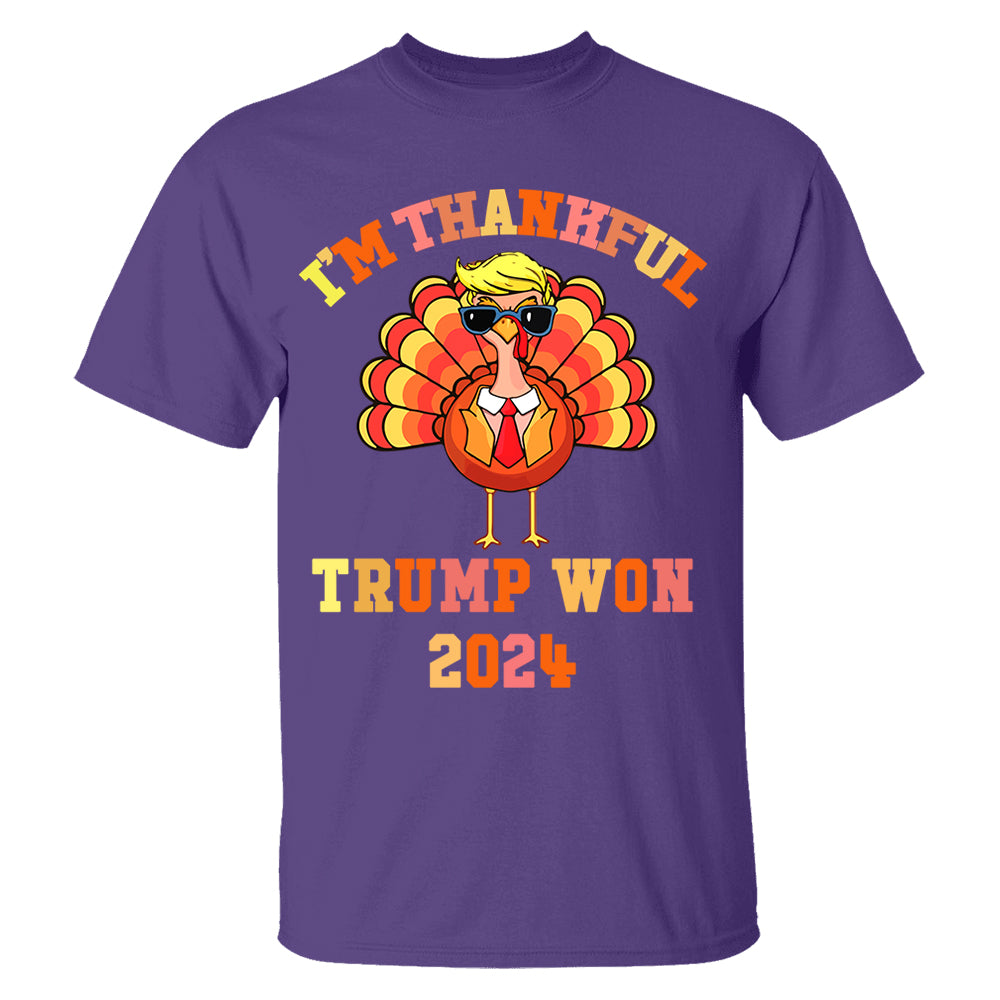 Make Thanksgiving Great Again I'm Thankful Trump Won Thanksgiving Shirts Nh00