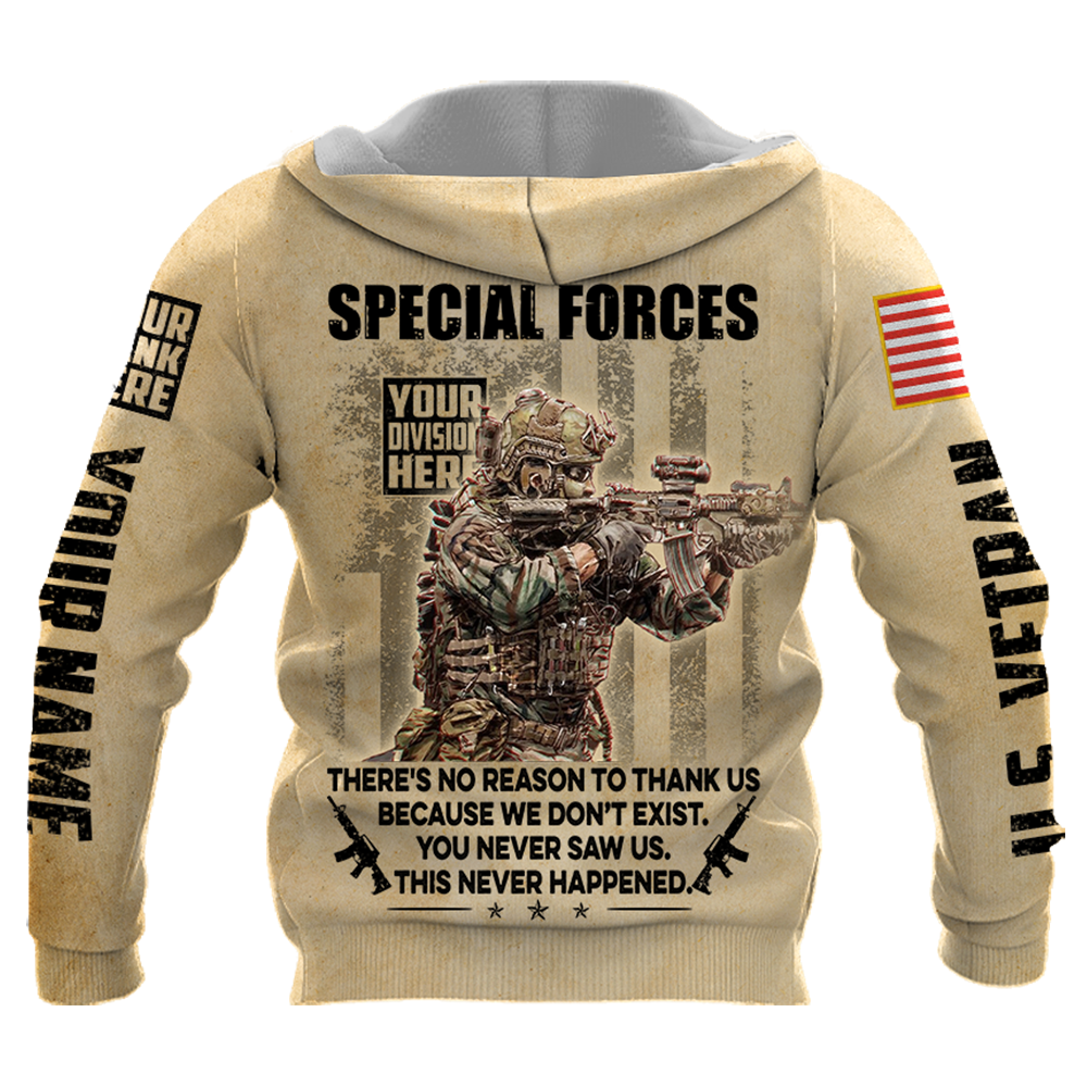 Personalized Shirt US Veteran There's No Reason To Thank Us Gift For Veterans All Over Print Shirt K1702