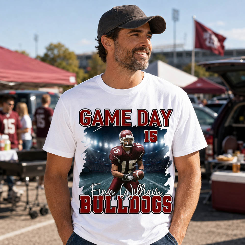 Custom Photo Football Game Day Personalized Shirt Custom Team Name