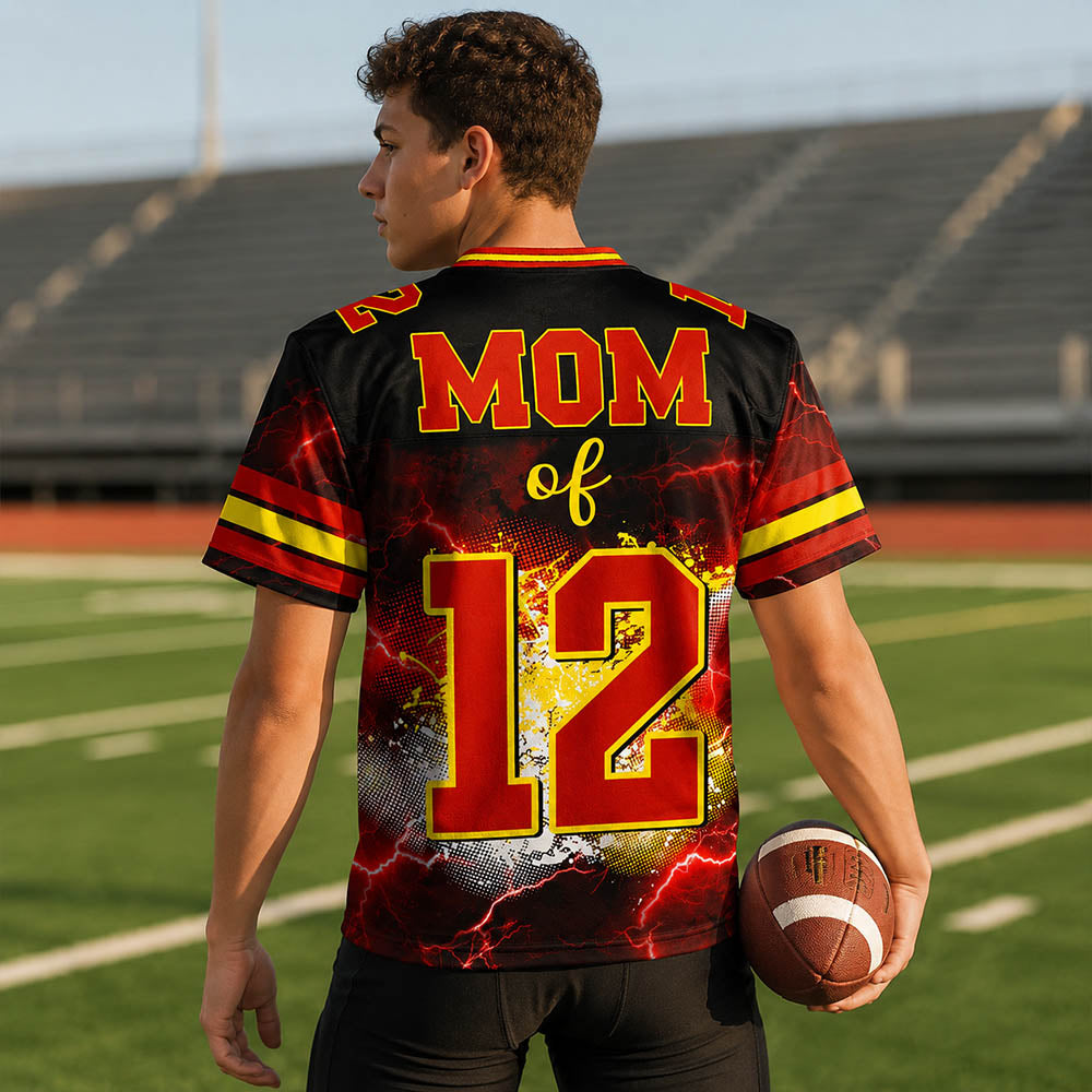 Custom Photo Football Jersey I Will Always Be Your Biggest Fan Game Day Shirt For Football Mom Dad Family H2511