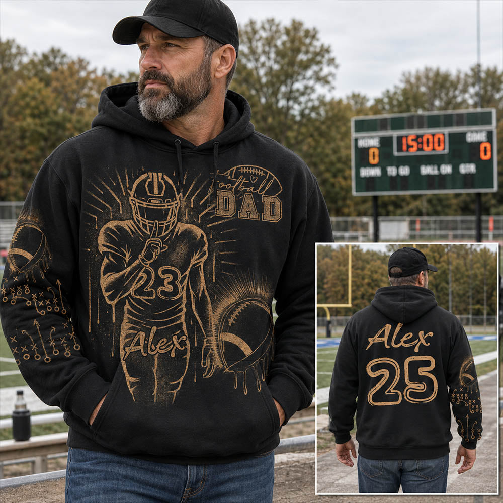 Personalized Bleach Style Football Shirt For Football Mom