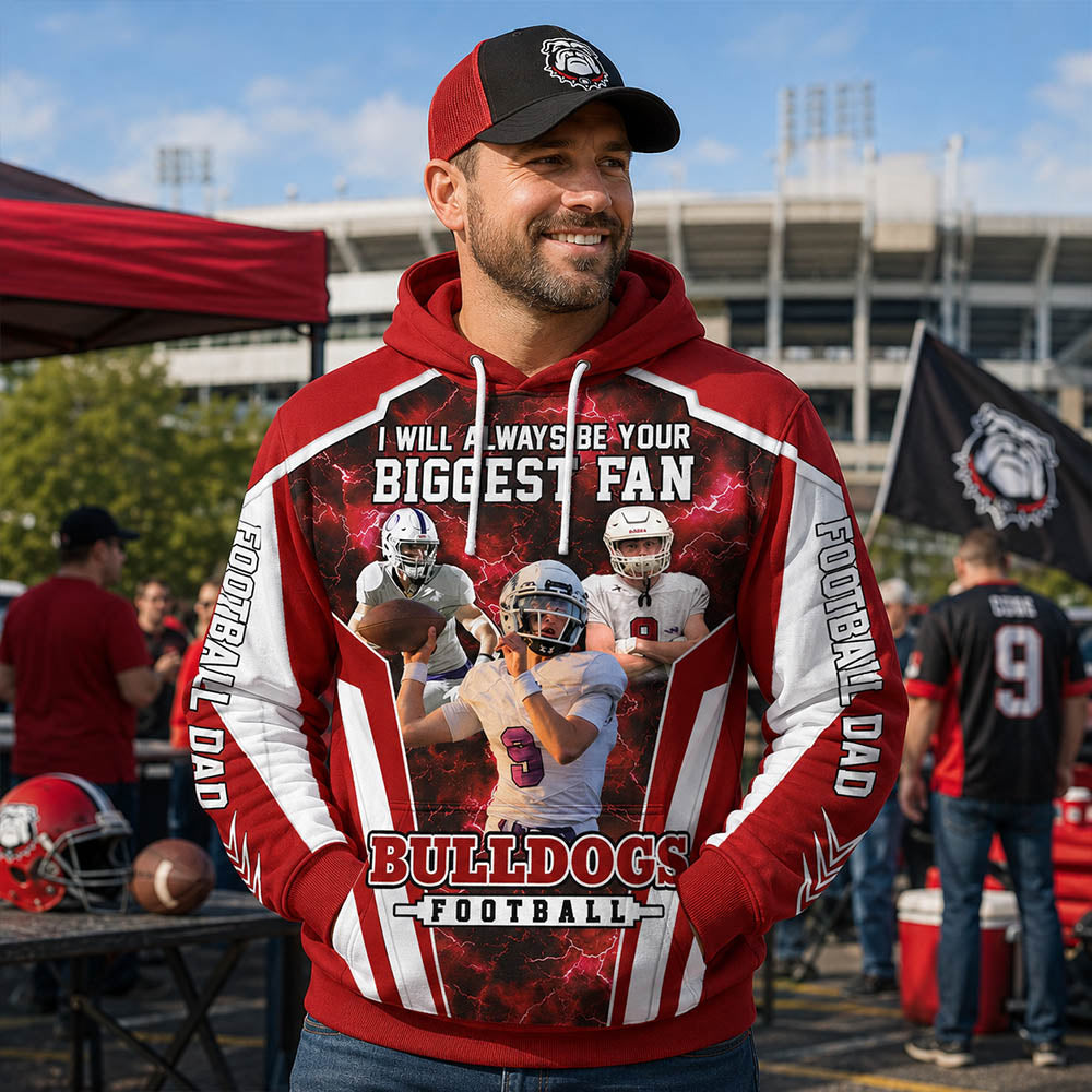 I Will Always Be Your Biggest Fan Personalized All Over Print Shirt For Football Mom Grandma Sport Family K1702