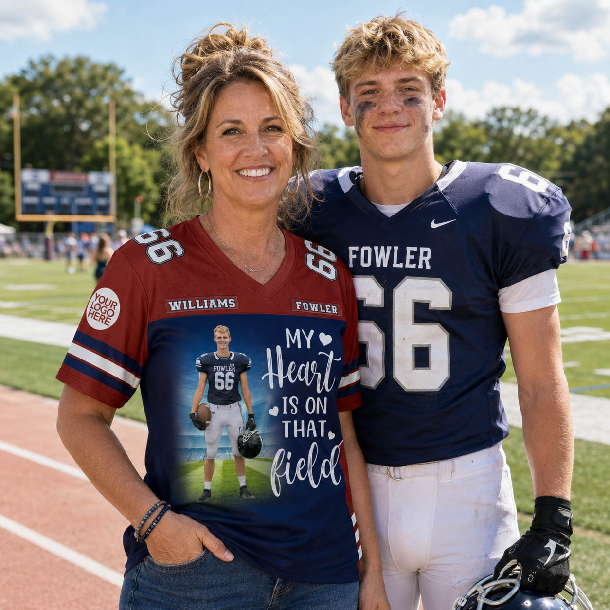 Custom Photo I'll Always Be Your Biggest Fan Football Jersey Gift For Football Lovers - Personalized Gift For Football Player