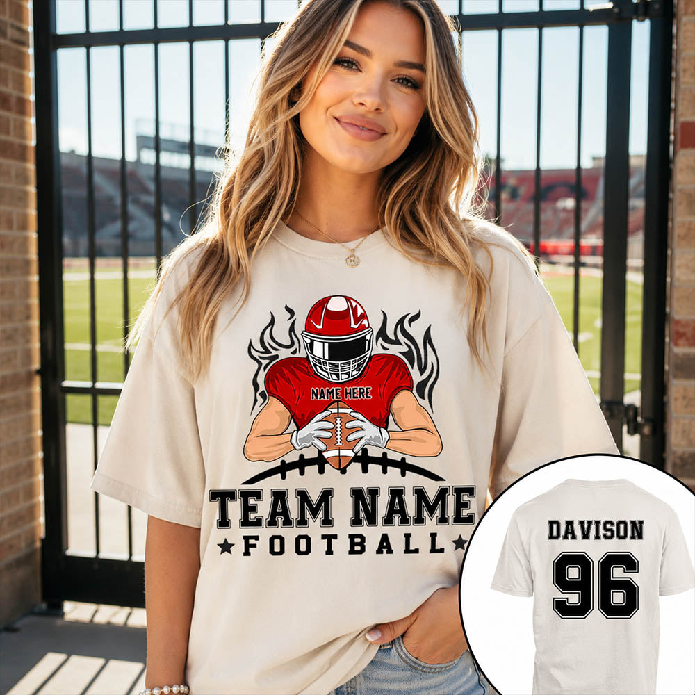 Personalized American Football Team Shirt - Football GameDay Custom Shirt