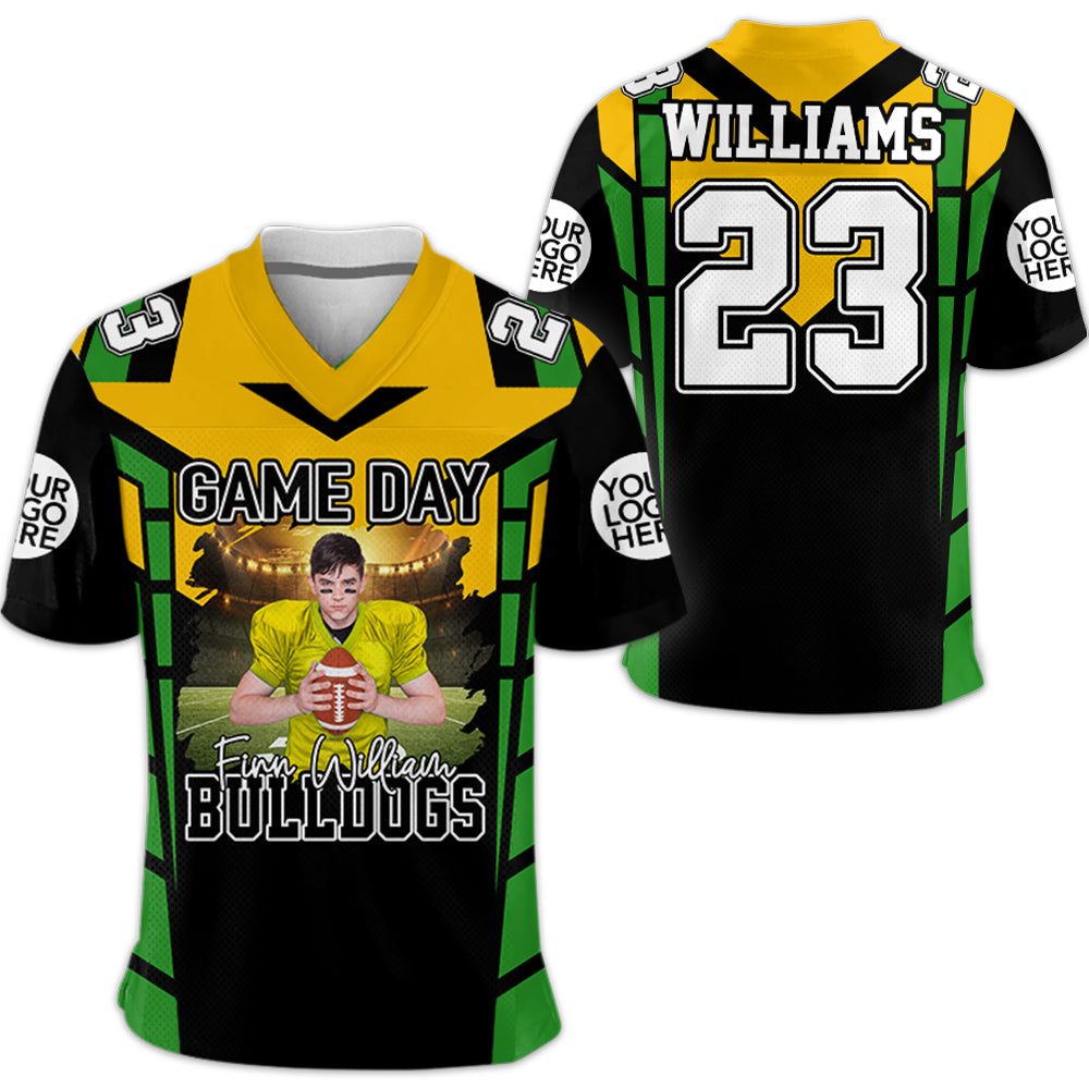 Custom Photo Football Game Day Football Jersey Gift For Football Lovers Personalized Gift For Football Player