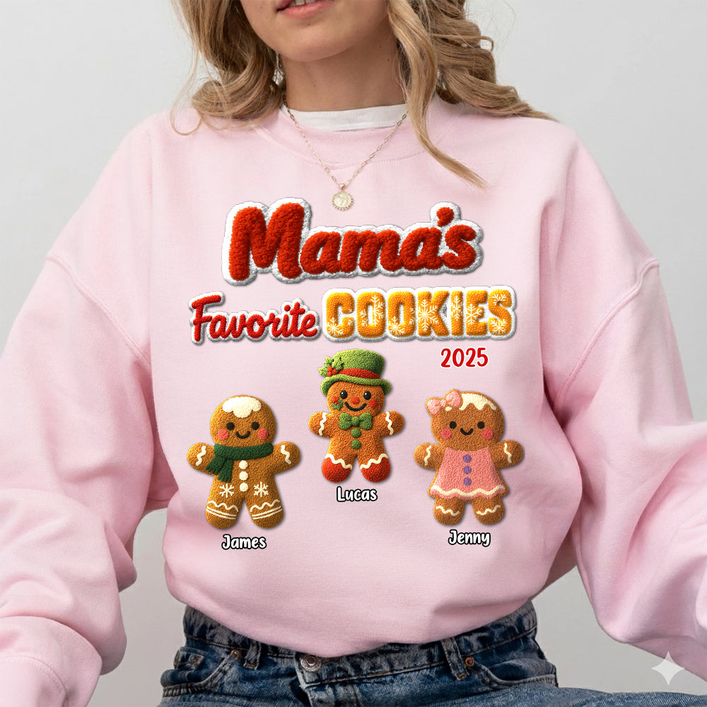 Grandma's Favorite Cookie Crochet Faux Yarn Texture Personalized Shirt