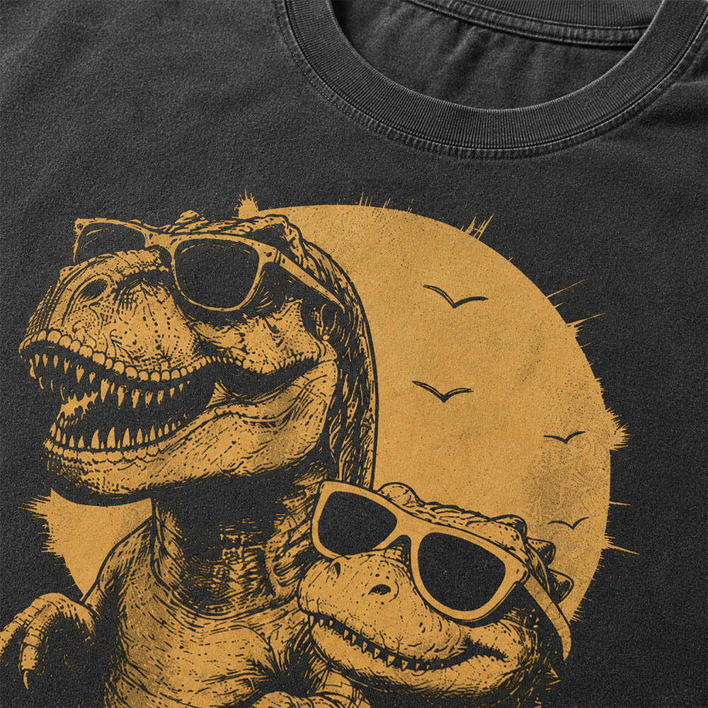 Personalized Dad Dinosaur Shirt with Custom Kids Names, Funny Grandpa Family T Shirt for Dad Daddy, Father's Day Birthday Gift