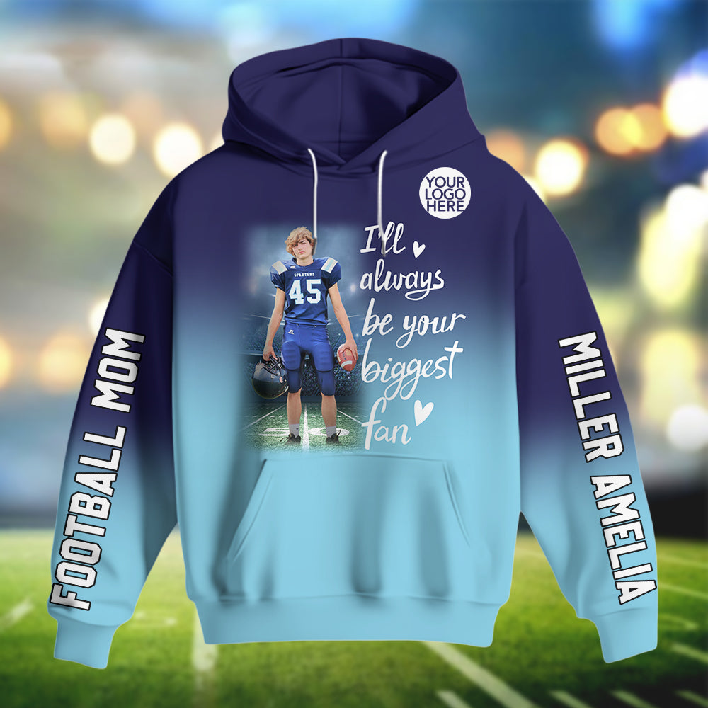 I Will Always Be Your Biggest Fan Personalized All Over Print Shirt For Football Mom Grandma Sport Family Na02