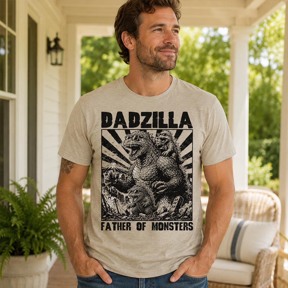 Personalized Dadzilla T-Shirt Father Day Gifts for Dad Funny Papa Tshirt Cool Daddy Dinosaur Tee