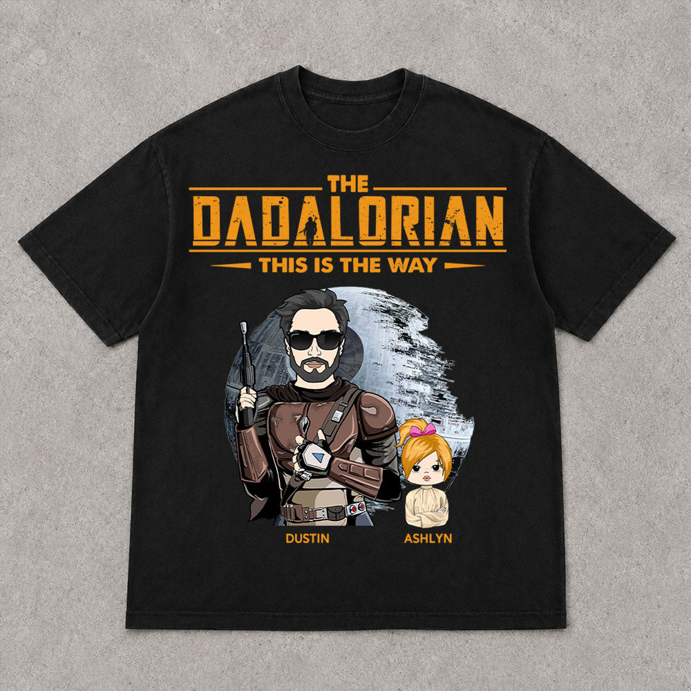 The Dadalorian This Is The Way Custom Shirt for Dad - Personalized Father's Day Gift