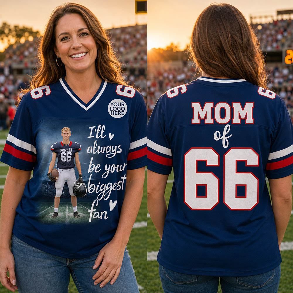 Custom Photo Football Game Day Football Jersey Gift For Football Lovers - Personalized Gift For Football Player K1702