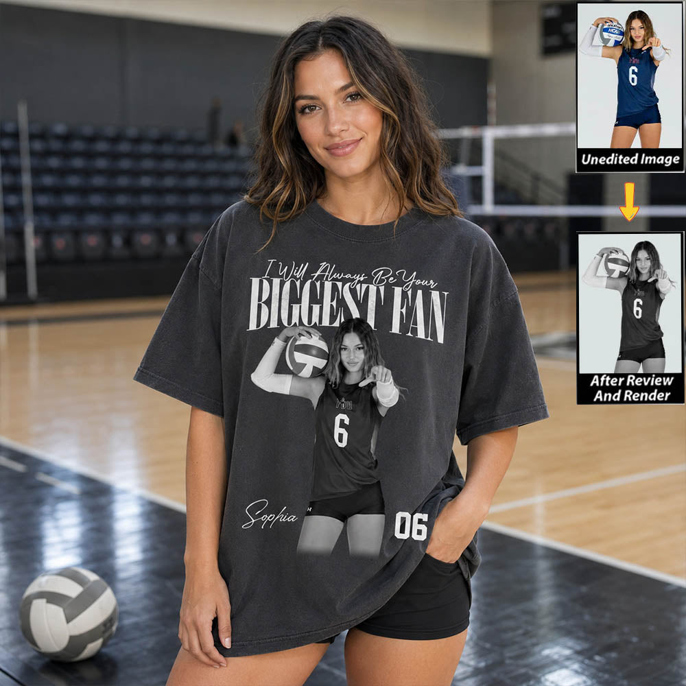 Personalized Vintage Tops For Volleyball Lovers - Custom Photos Retro Bootleg Shirt NA04