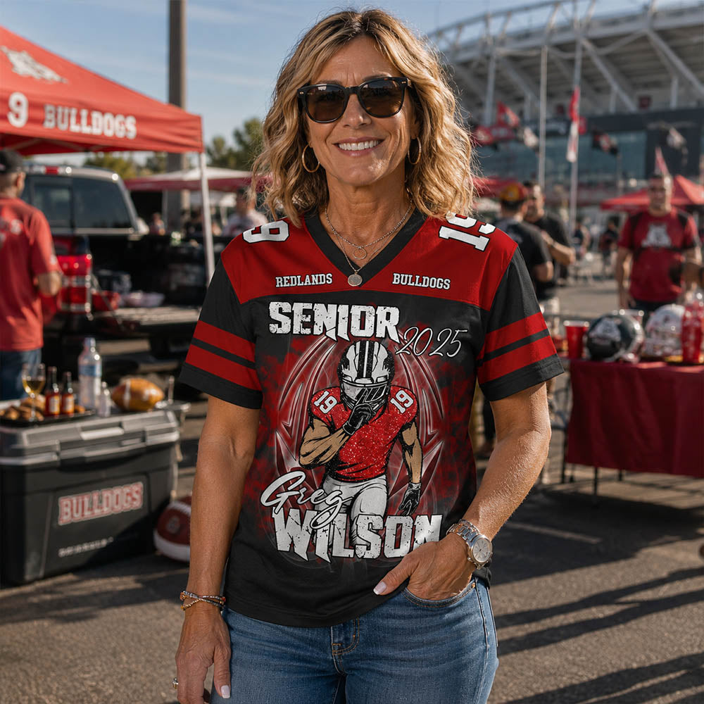 Custom Photo Football Jersey Shirt For Football Family GameDay Shirt