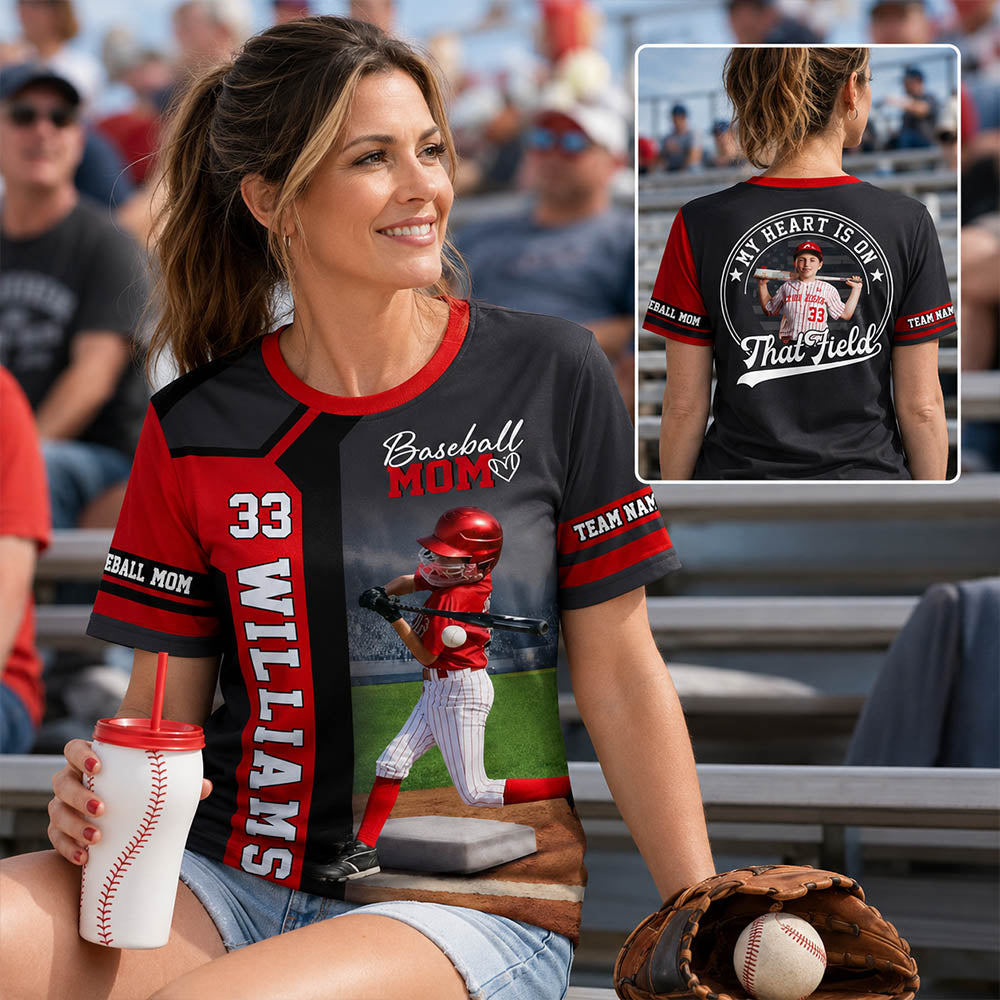 Baseball Mom - Custom Gifts Personalized Shirt Baseball Family NA04