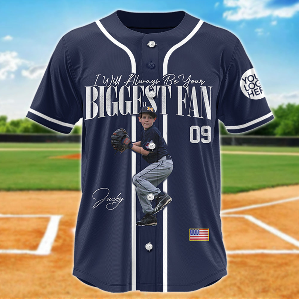 Personalized Baseball Mom Jersey – I'll Always Be Your Biggest Fan - Baseball Jersey For Baseball Mom, Dad, Family T1807