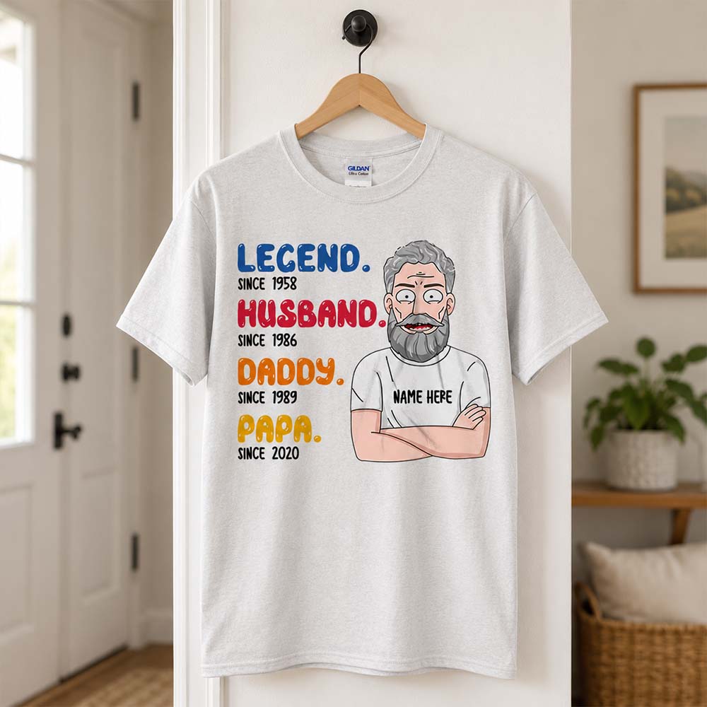 Custom Legend Husband Daddy Papa Since Shirt For Grandpa