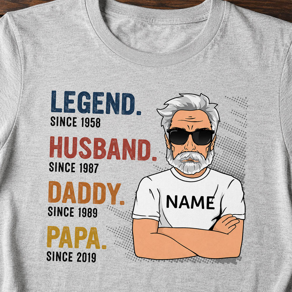 The Legend Husband Daddy Papa Custom Shirt Gift For Grandpa