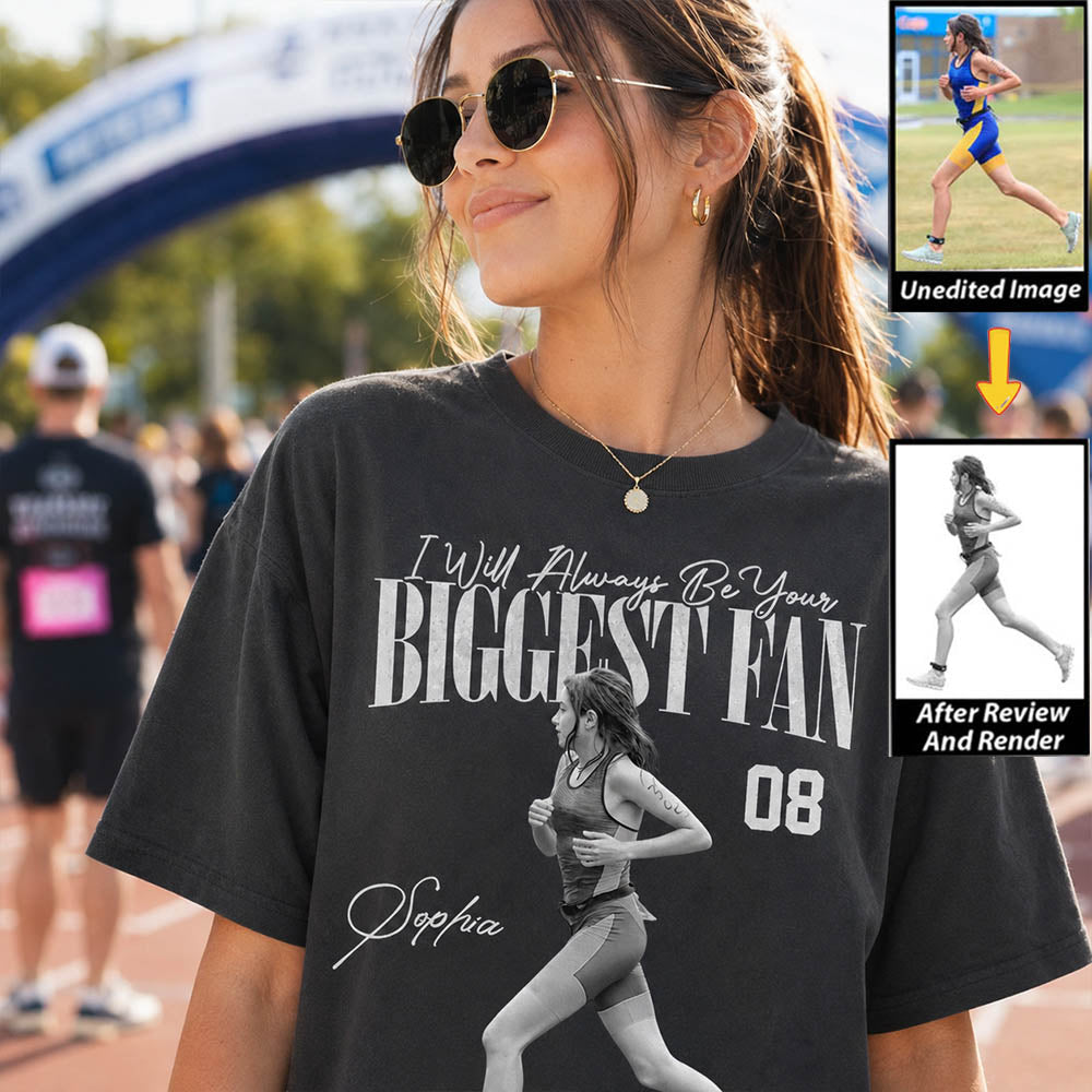 I'll Always Be Your Biggest Fan - Washed Tee Retro Bootleg Shirt For Runner T1807