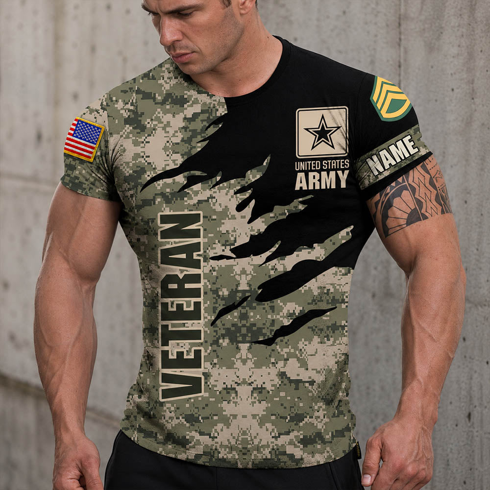Premium Unique Veteran Shirts Ultra Soft and Comfort Custom Rank Name For Veterans H2511