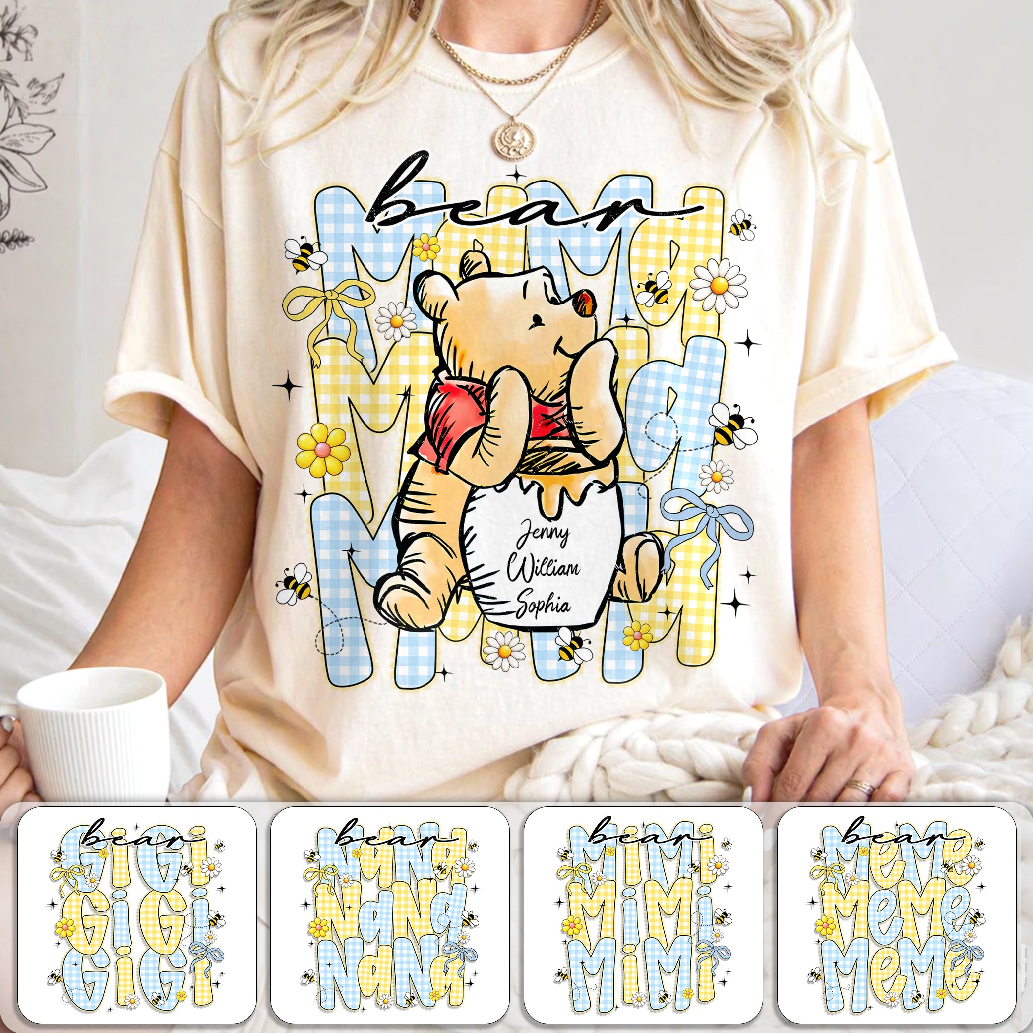 Mama Bear, Best Mama Ever, Personalized Mama Bear With Kids Name Shirt Sweatshirt, Gift For Mom, Gift For Mother's Day MI209 Hv01