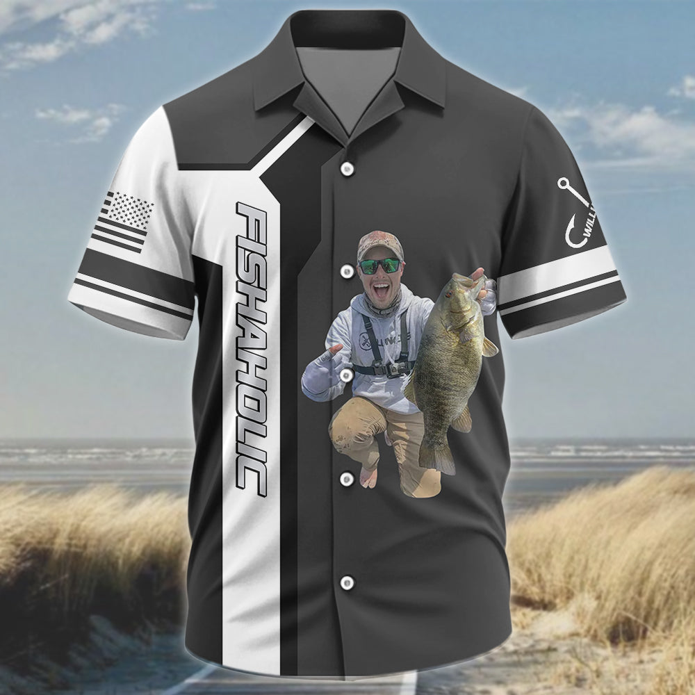 Just One More Cast I Promise - Personalized Upload Fishing Photo For Fishing Lovers Hawaiian Shirt Hv01