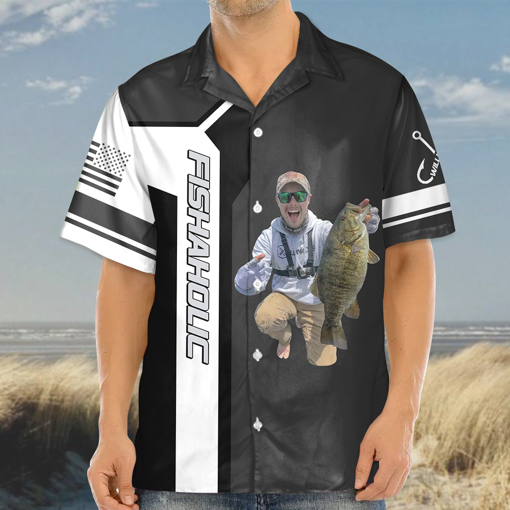 Just One More Cast I Promise - Personalized Upload Fishing Photo For Fishing Lovers Hawaiian Shirt Hv01