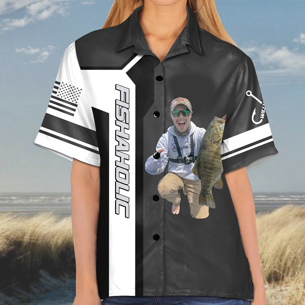 Just One More Cast I Promise - Personalized Upload Fishing Photo For Fishing Lovers Hawaiian Shirt Hv01