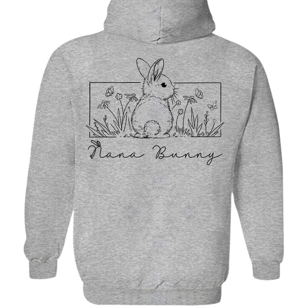 Personalized Floral Grandma Bunny Easter Sweatshirt, Spring Flowers Sweatshirt, Easter Sweatshirt, Gifts for Mother's Day, Happy Easter Day Tu20