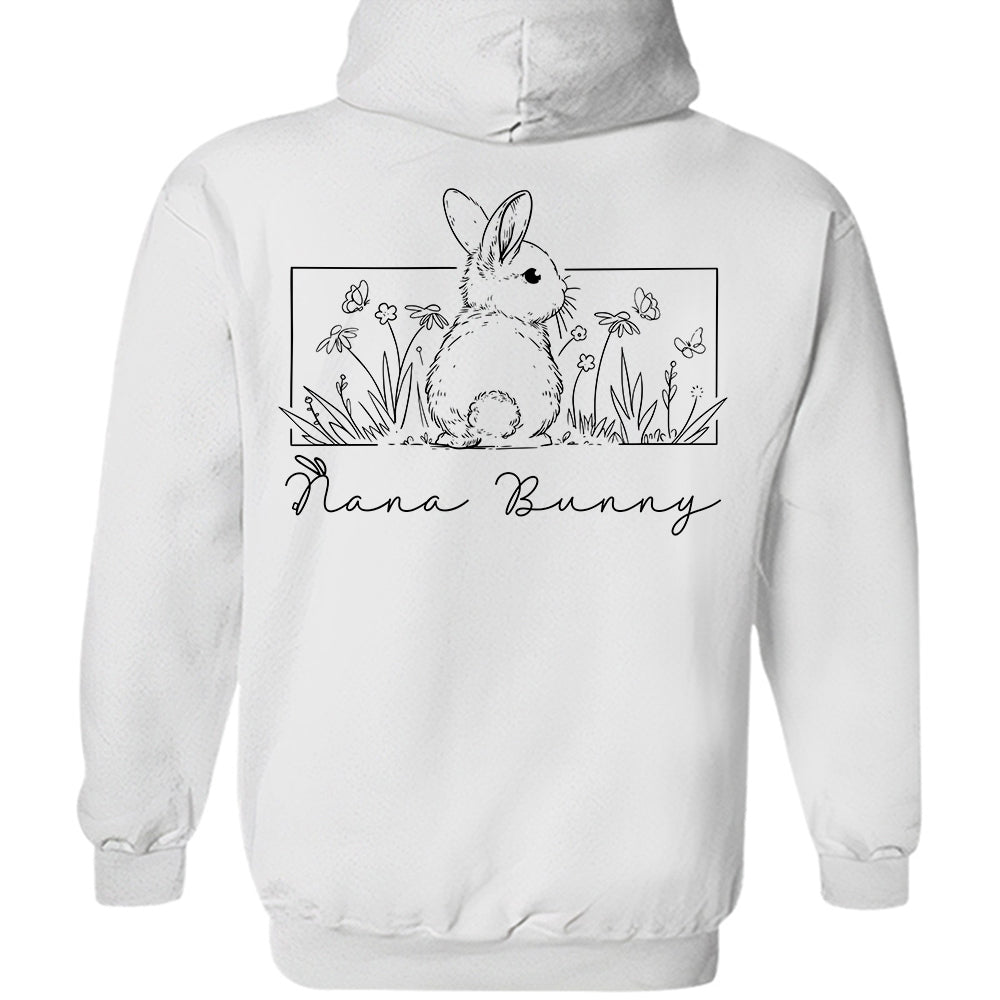 Personalized Floral Grandma Bunny Easter Sweatshirt, Spring Flowers Sweatshirt, Easter Sweatshirt, Gifts for Mother's Day, Happy Easter Day Tu20