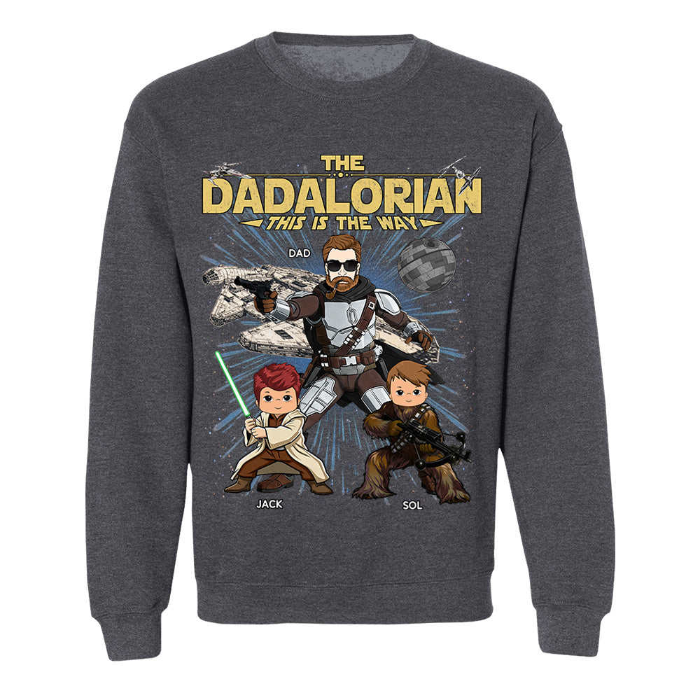 The Dadalorian This Is The Way Personalized Vintage Style Shirt For Dad Father's Day Gift T1807 T24