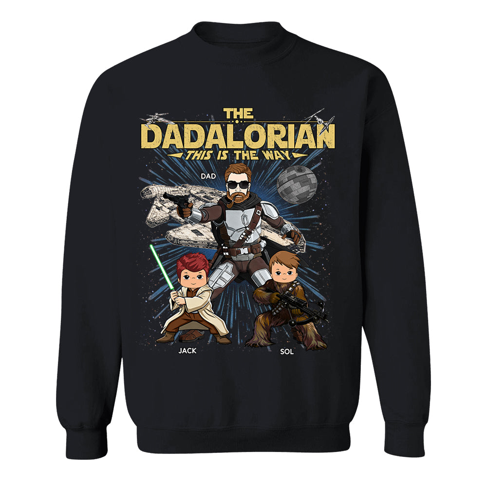 The Dadalorian This Is The Way Personalized Vintage Style Shirt For Dad Father's Day Gift T1807 T24
