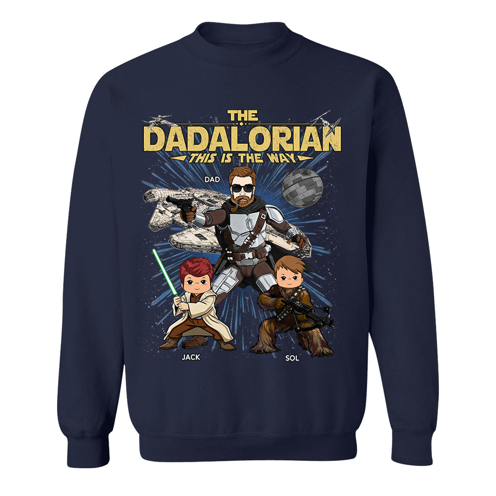 The Dadalorian This Is The Way Personalized Vintage Style Shirt For Dad Father's Day Gift T1807 T24