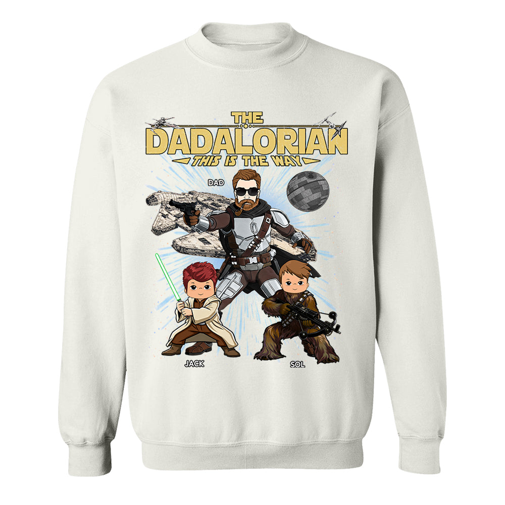 The Dadalorian This Is The Way Personalized Vintage Style Shirt For Dad Father's Day Gift T1807 T24