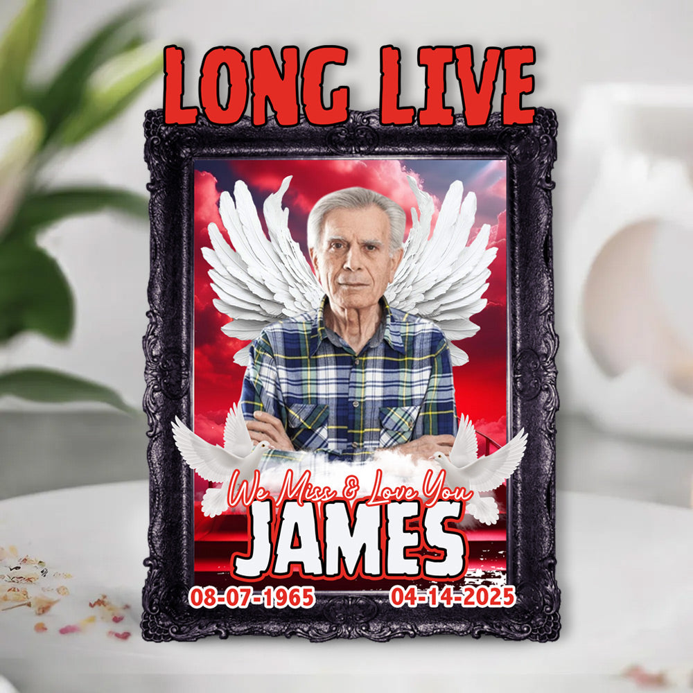 Custom Upload Photo In Loving Memory Acrylic Plaque New Do99