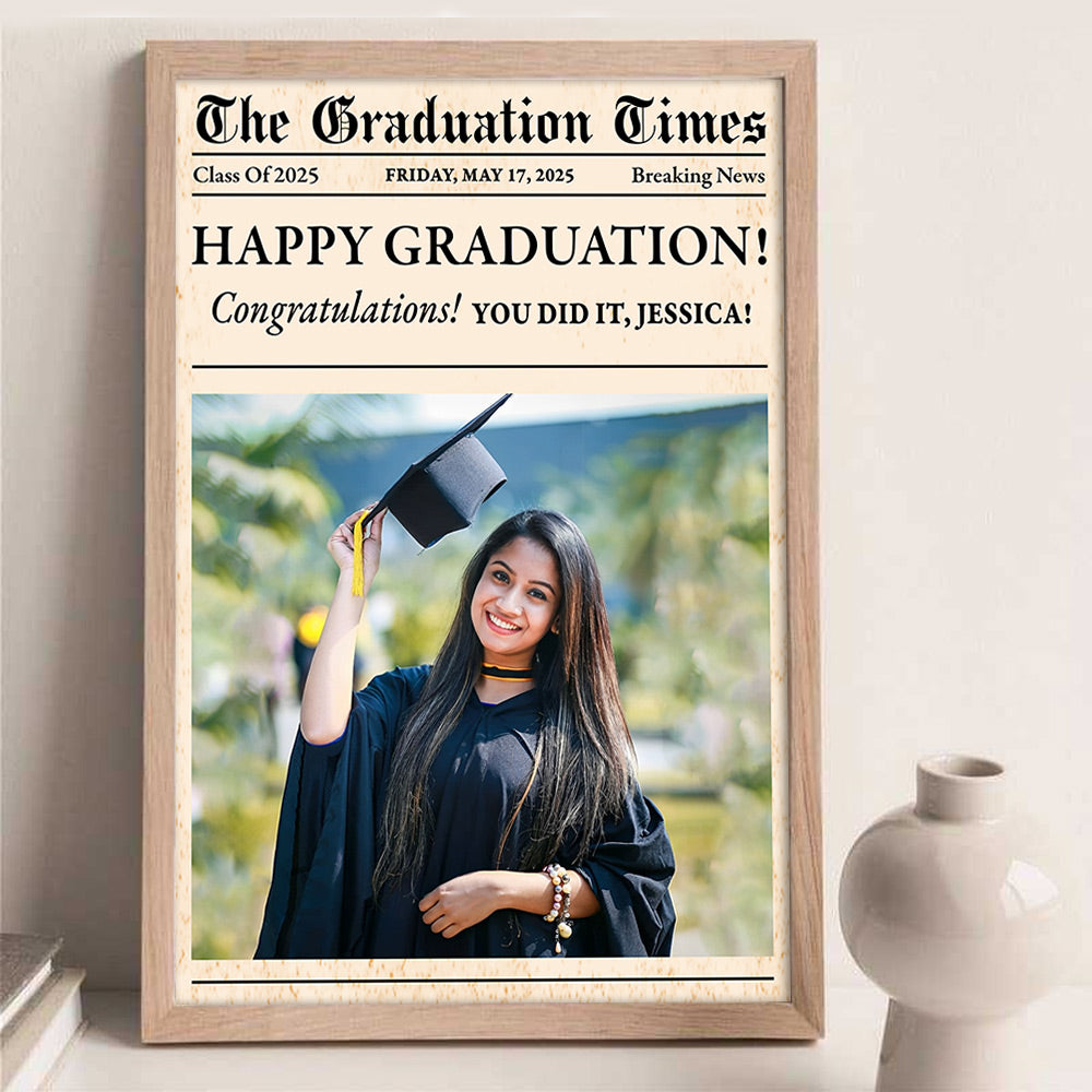 Newspaper Graduation 2025 - Personalized Graduation Poster YN2103 Li29