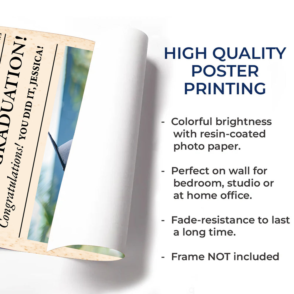 Newspaper Graduation 2025 - Personalized Graduation Poster YN2103 Li29