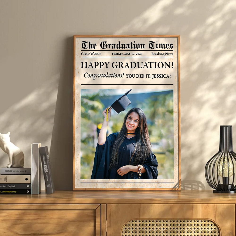 Newspaper Graduation 2025 - Personalized Graduation Poster YN2103 Li29