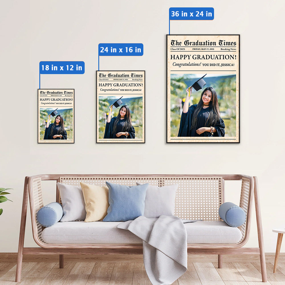 Newspaper Graduation 2025 - Personalized Graduation Poster YN2103 Li29