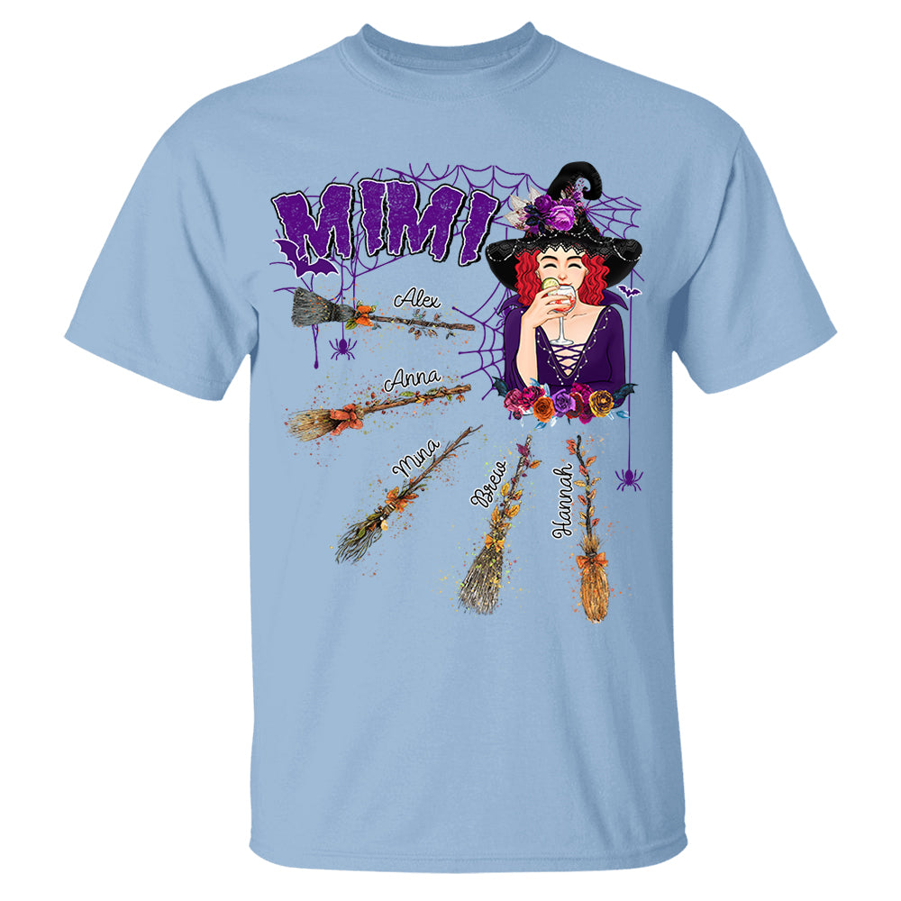 Personalized Halloween Shirt For Grandma - Custom Awesome Witch Grandma Kids NA04 Nh00