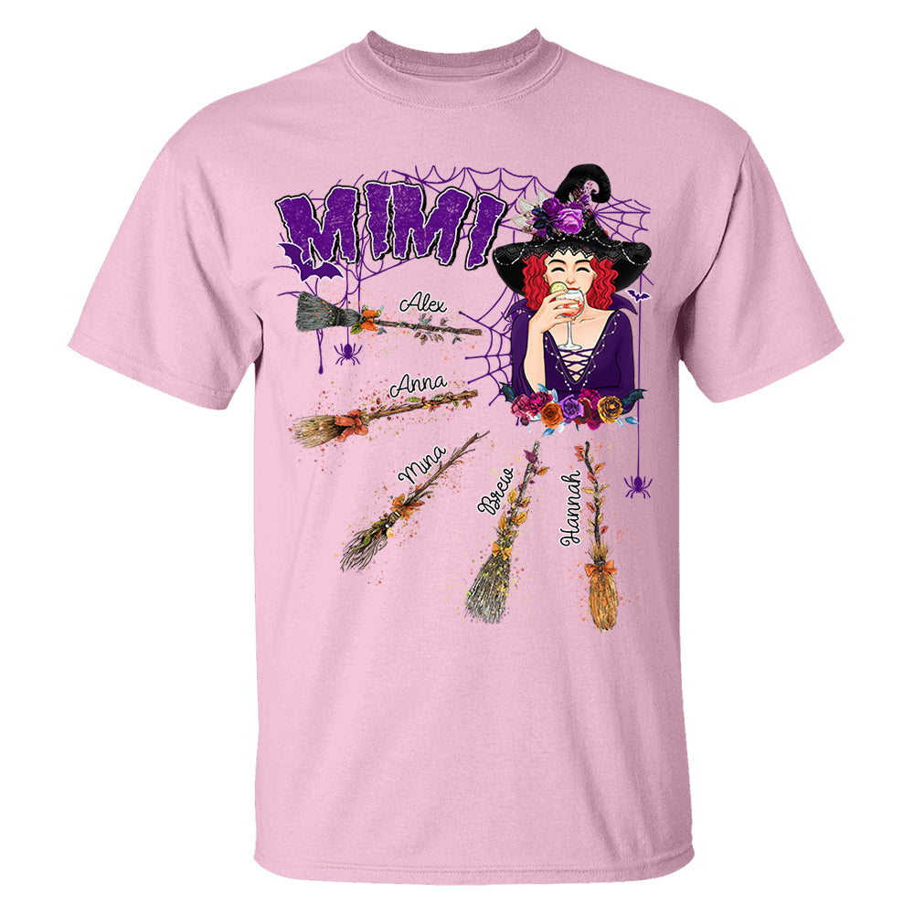 Personalized Halloween Shirt For Grandma - Custom Awesome Witch Grandma Kids NA04 Nh00