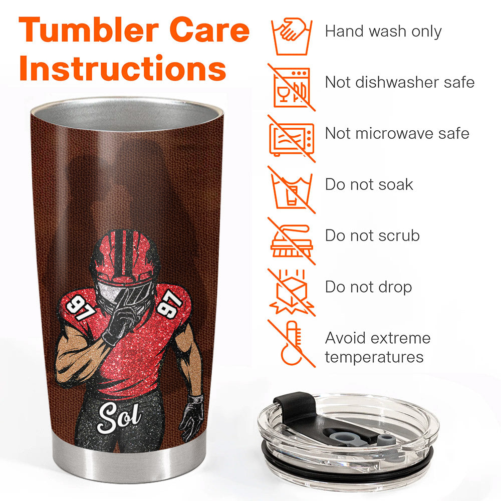 Behind Every Football Player - Personalized Tumble For Football Family Na02 Pt99