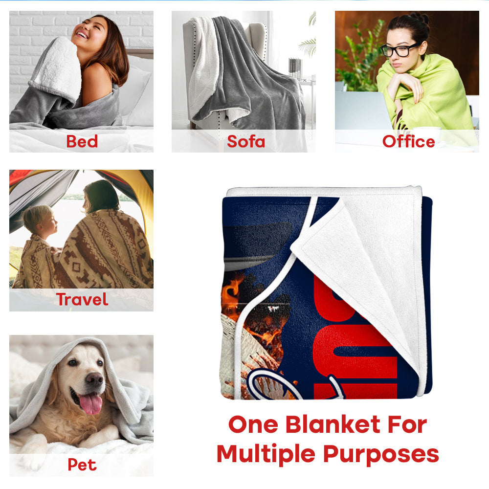 Custom Photo Baseball Jersey Blankets For Baseball Family Game Day Blankets A2110 Do99