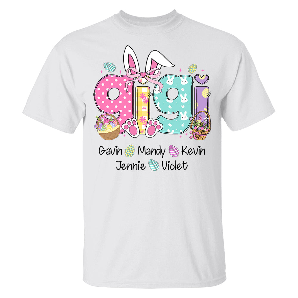 Custom Grandma Nickname With Kids Names Easter Shirt - N3005 Hn01