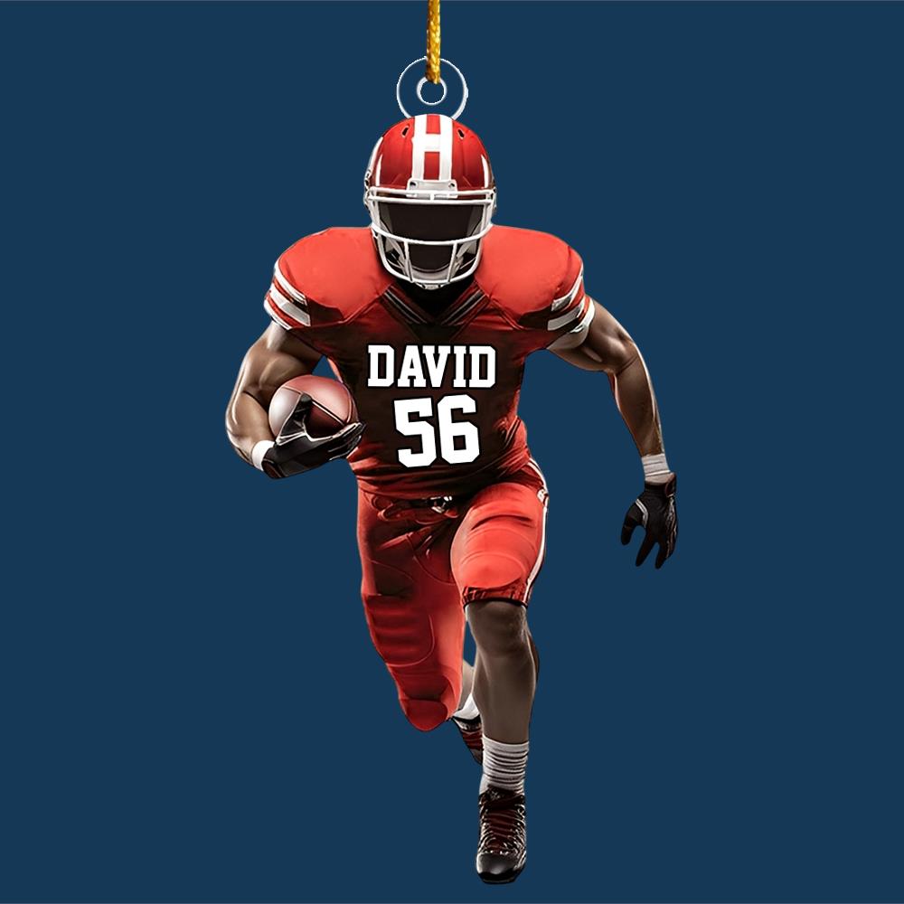 Personalized American Football Player Ornament-Gift For American Football Player Nh00