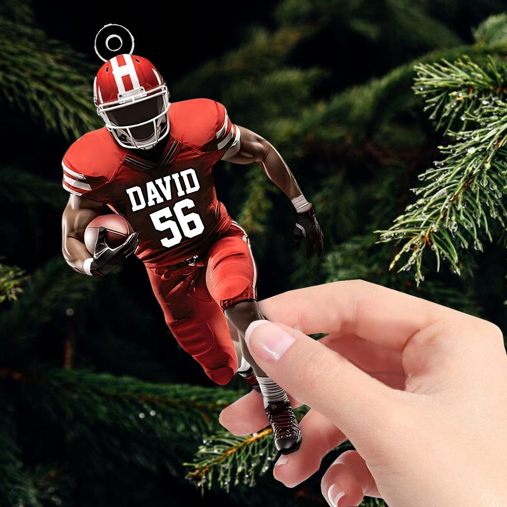 Personalized American Football Player Ornament-Gift For American Football Player Nh00
